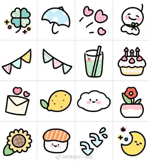 简笔画#简单可爱的简笔画小图,带孩子一起画吧