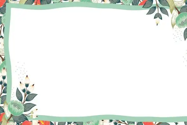 清新韩范植物花卉ppt边框背景图片下载-享学ppt