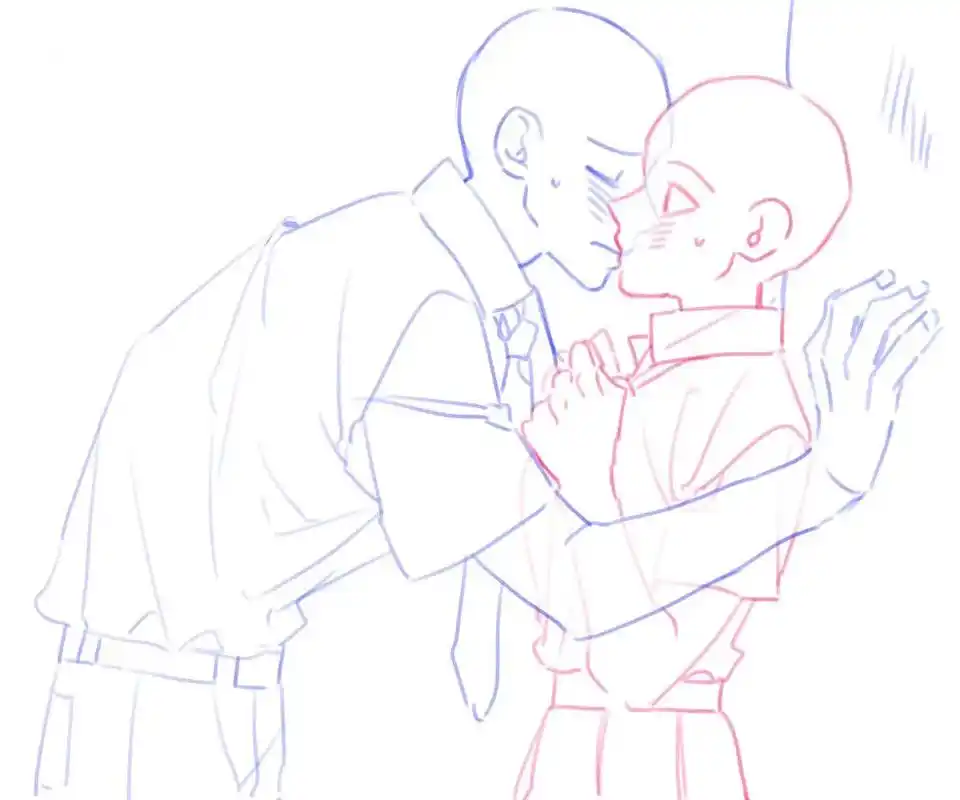 #绘画素材 这么可爱的双人情侣动态,还拿不下你吗?赶紧关注 - 抖音