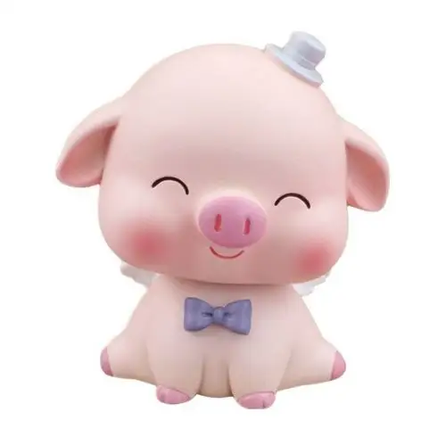 呆萌可爱摇头小猪摆件卡通宝宝公仔创意汽车摆件