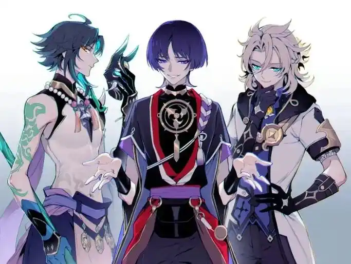 薄樱初绽时 魈宝是不是长高了#原神 #魈 #散兵 #阿贝多 - 抖音