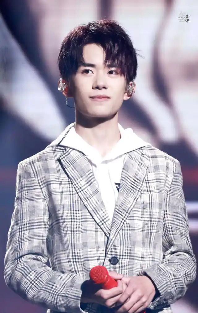 男艺人易烊千玺文雅俊秀帅气舞台照