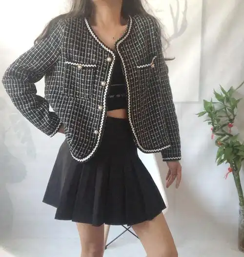 炸街秋装2021年新款女装早秋时尚小香风气质优雅女神范短外套春秋