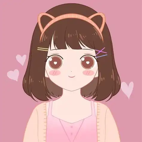 手绘卡通文艺唯美可爱短发女生头像图片