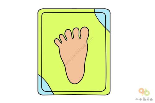 轻松画脚膜简笔画