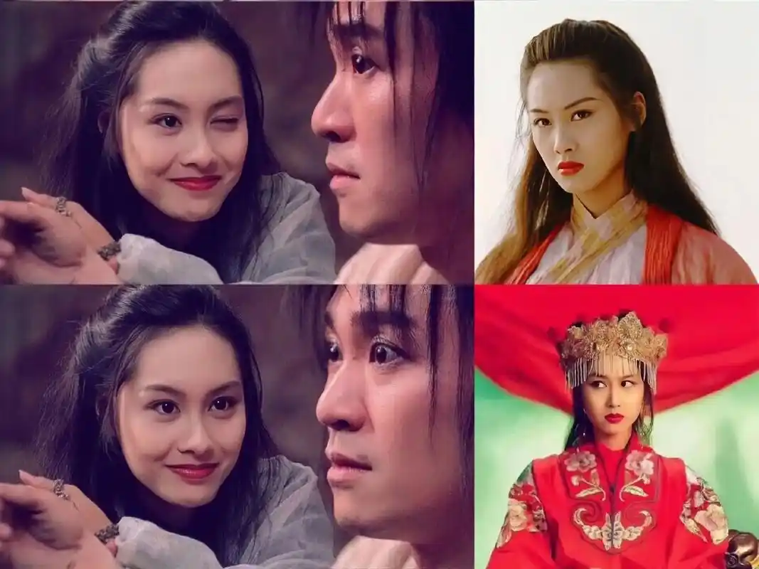 朱茵-古装美图.图1:《大话西游》-紫霞仙子 图2-图3:《 - 抖音