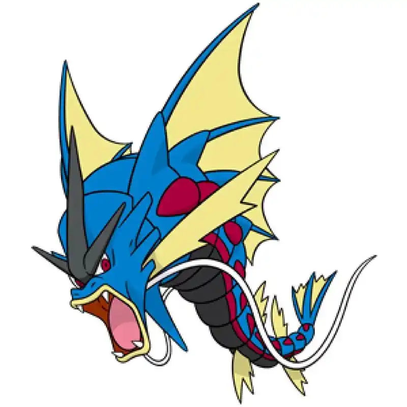 宝可梦图鉴0130:暴鲤龙(mega进化) 0130:暴鲤龙(mega进化) 属性:水,恶