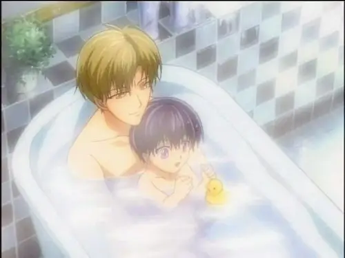 这张图片谁有原图 父子在浴缸的 非真人