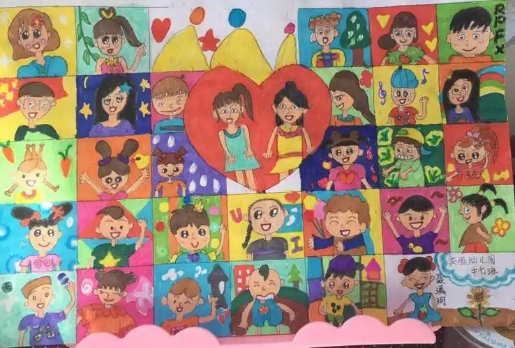 实验幼儿园中班组2020"亲子同画 成长有我"亲子绘画活动作品展示