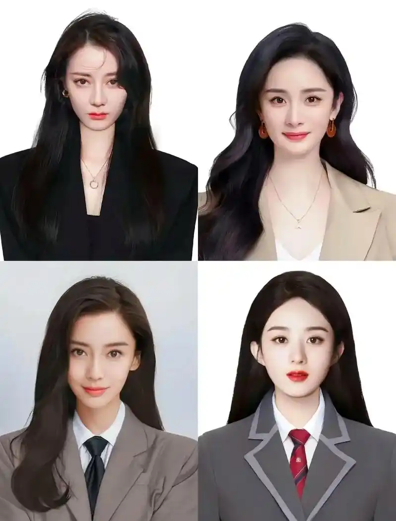 女明星证件照#内娱四美#证件照#blac - 抖音