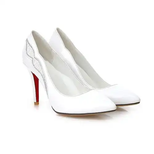 2015新款亮色漆皮水钻性感尖头高跟鞋细跟春季单鞋女鞋网店代理