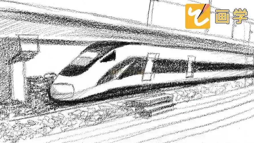 怎么画速写动车绘画教程基建狂魔