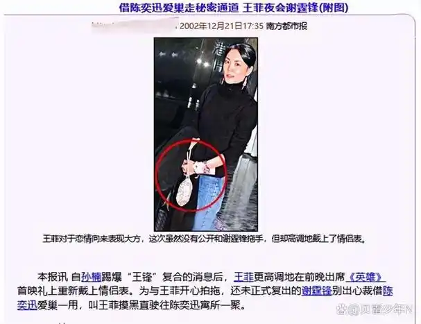 内幕惊人!谢霆锋这些细节透露:王菲再难舍,却不及张柏芝意难平