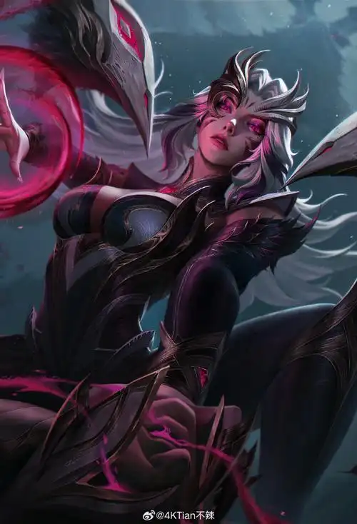 "    给自己拿手的英雄画了张新皮肤 魔女卡莎～  感觉自己又进步了一