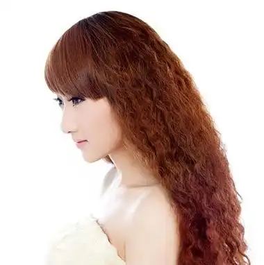 韩式圆脸女生蛋卷头推荐超炫的中长发蛋卷烫