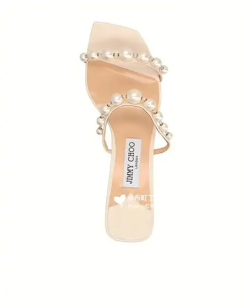jimmychoo珍珠凉拖