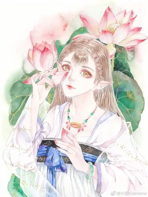 手绘古装人物,作者:大花huamama