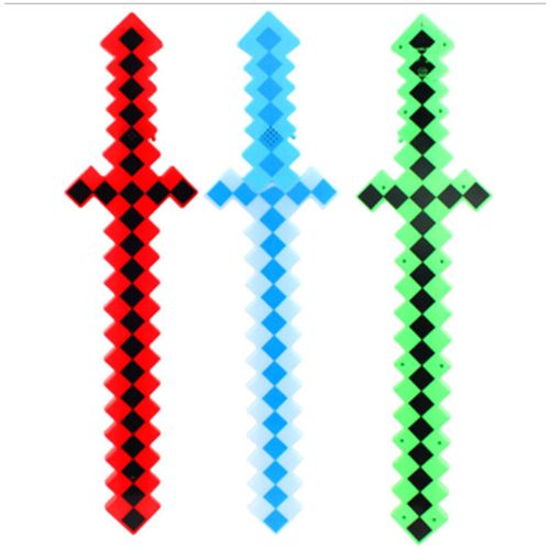 抖音我的世界钻石剑发光格子剑发声方格剑马赛克剑迷你世界玩具