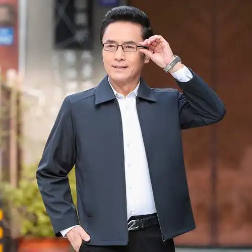 suntek爸爸春装外套中年男士夹克衫40岁50中老年春秋款休闲薄款上衣