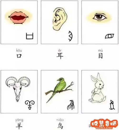 可用简笔画帮助识记生字