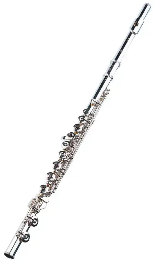 早期长笛为木制的质材.  现今多用金属制造.