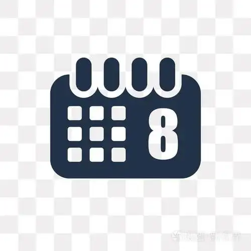 日历矢量图标在透明背景下隔离, 日历透明度概念可用于 web 和移动