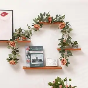 七夕情人节布置客厅空调管室内楼梯扶手装饰仿真玫瑰花藤塑料藤条