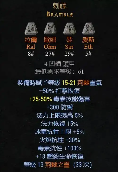 暗黑2符文之语盔甲(暗黑2重置版可以作用盔甲的符文之语分享)-攻略