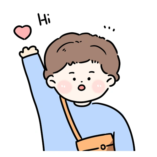 情侣日常插画 快来给生活比个耶.