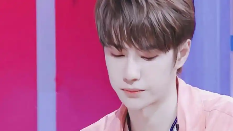 电脑壁纸 明星 大陆明星 小清新男神王一博休闲粉色衬衫写真