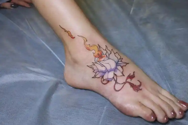 适合纹在脚面上的纹身 脚背纹身图案大全女(3)