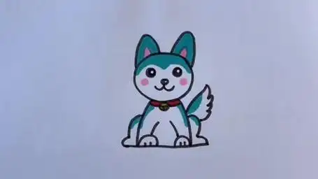 小狗的简单画法一学就会!一起来画吧!#简笔画 #儿童画