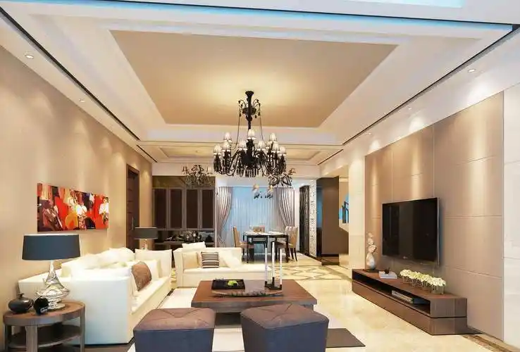 2,从以往的经验来看,比较理想的吊顶造型应该是以四边厚,中间薄为主