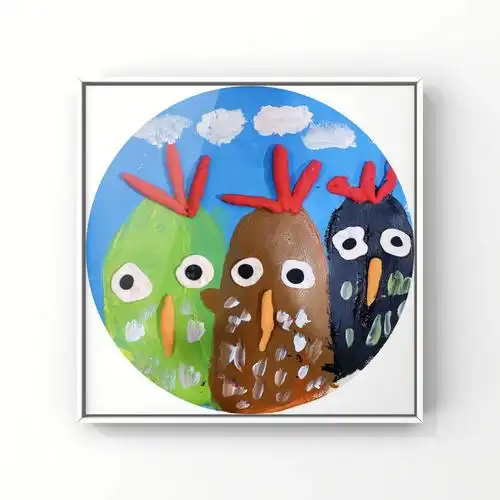 小班创意画神气的小鸡