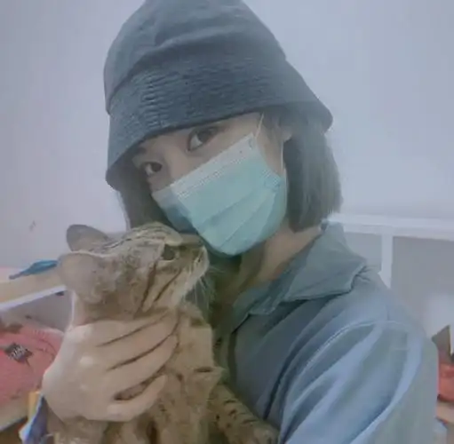 许佳琪和猫猫系女孩,抱着猫咪的kiki好温柔@the9-许佳琪#许佳琪如意芳