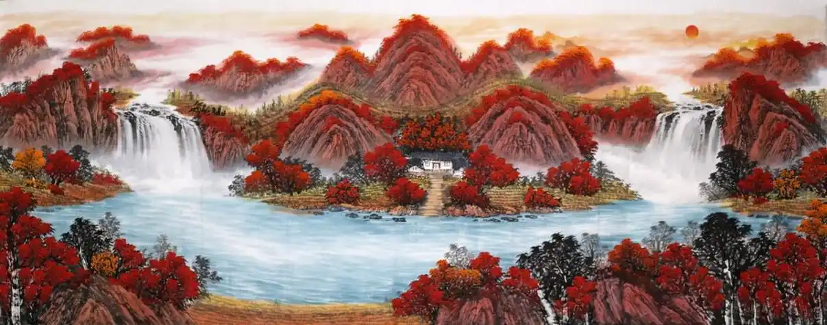 招财山水画高清图片 招财山水画高清图片聚财