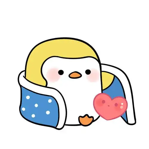 小企鹅 手帐素材 插画 手绘 彩绘 板绘 动漫 头像 壁纸 背景