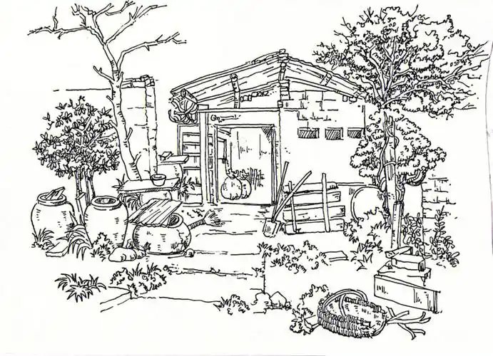 风景速写小景临摹练习素材