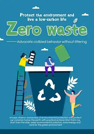 废弃物图片素材_零废弃物环保保护环境海报