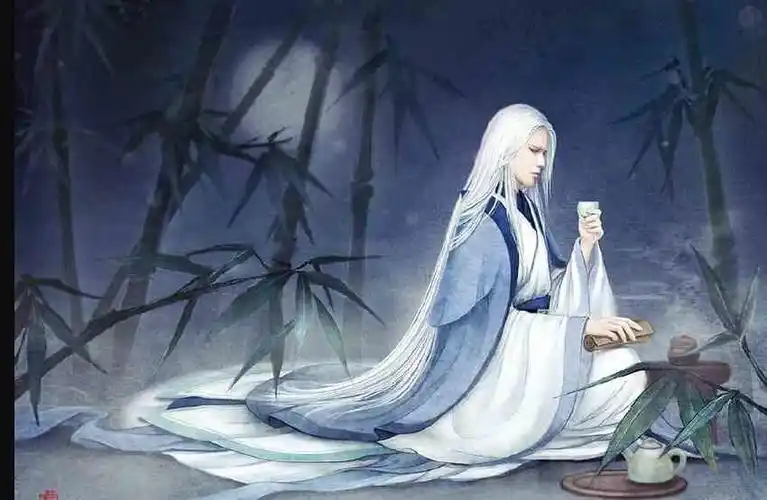 遥想故山红叶遍,踏月游,独坐云亭. 信鸿断续,幽人泯默,露冷霜清.