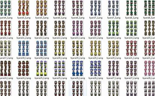 4方向像素rpg游戏人物角色行走素材集合