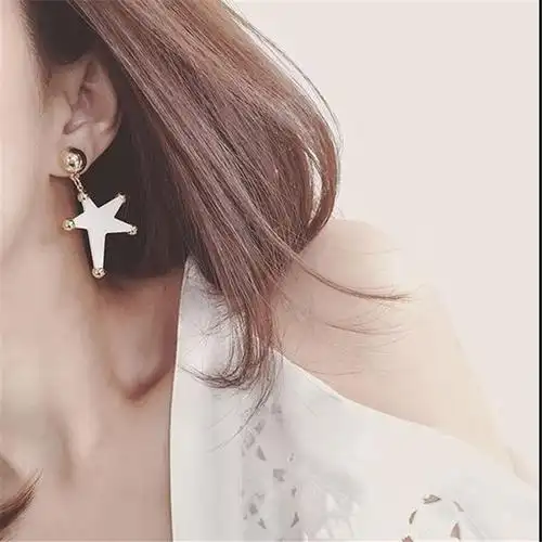 陈乔恩唐嫣明星同款五角星几何耳钉韩版时尚气质百搭耳环送女朋友七夕