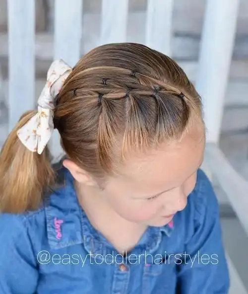 儿童中长发发型扎法(最新款小女孩好看的辫子编发发型)