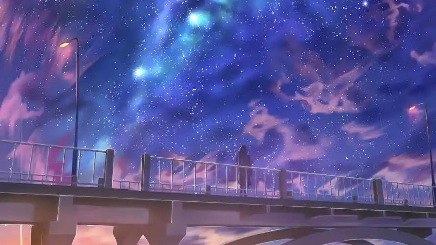 二次元孤单唯美背影桌面壁纸