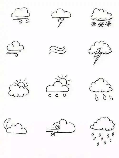 天气简笔画素材集合!