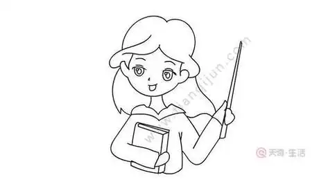 老师肖像简笔画