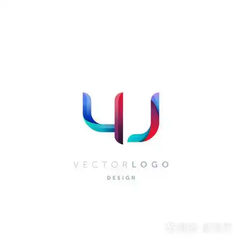 渐变yj字母徽标名片模板矢量