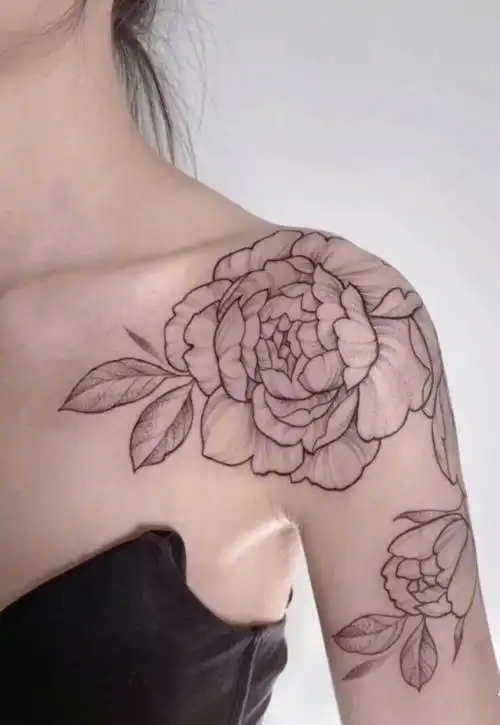 最新素花纹身图案大全女12