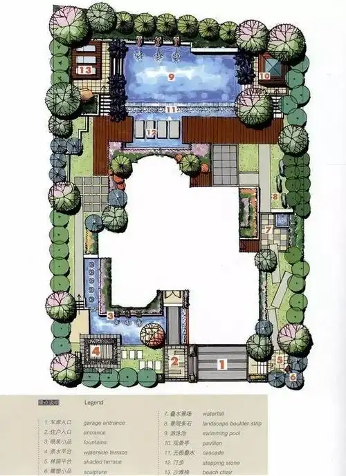 园林庭院手绘彩色平面图正文景观方案设计首页快速登录找回密码注册