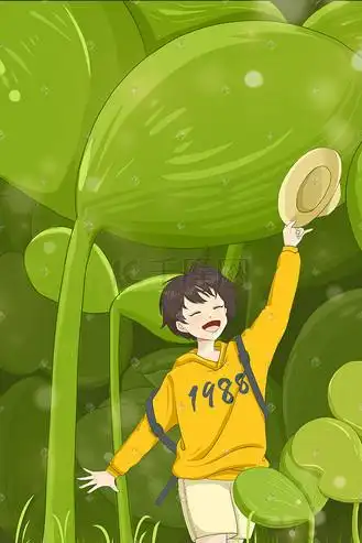 童趣主题小女孩插画